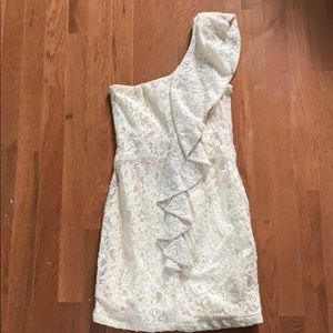 Asymmetric lace dress